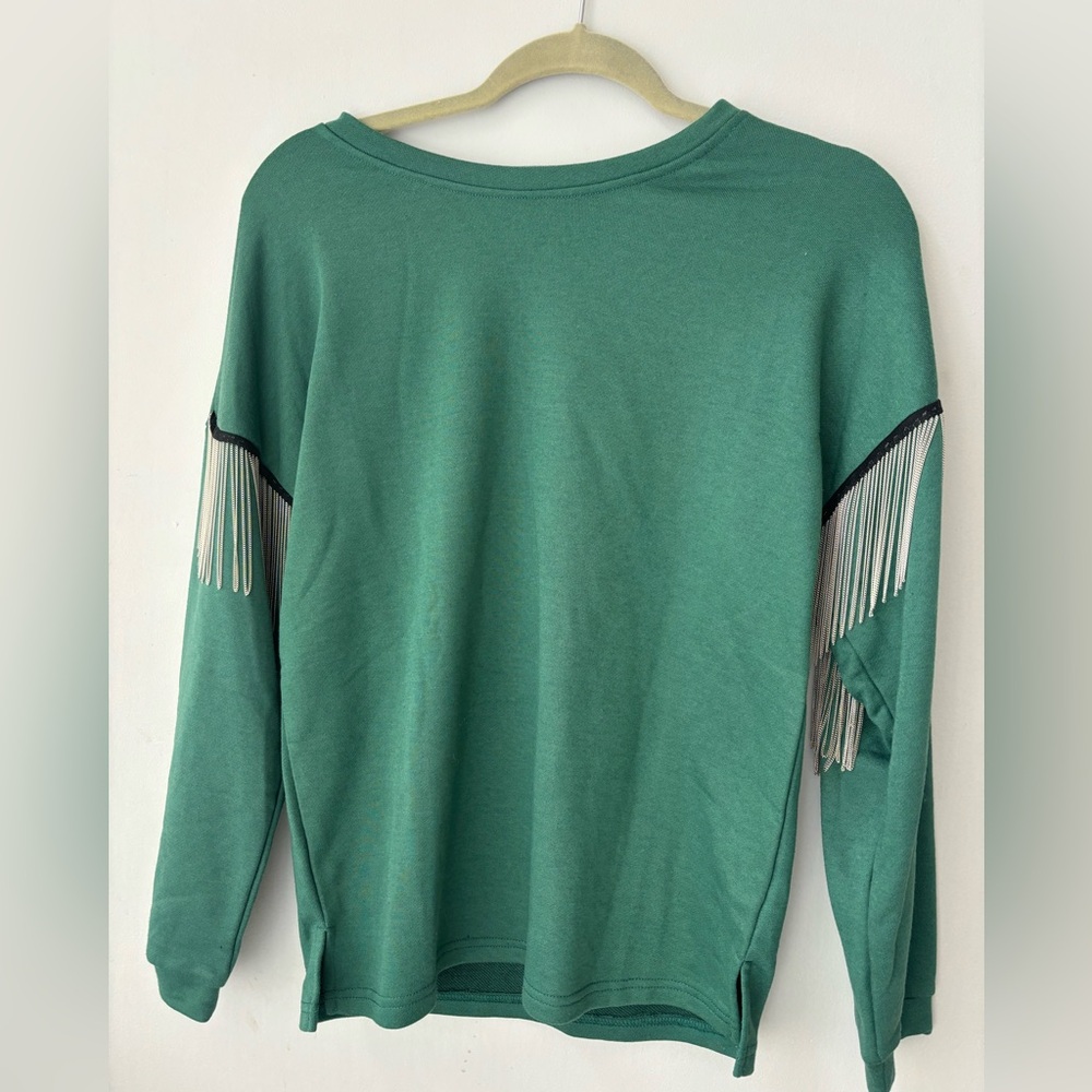 Lovely J Sequin Sleeve Top